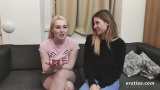 Ersties - Hot Blonde Quivers As Rebecca Tongues Her Clit