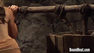 Mistress Showing Strapon To Two Slaves