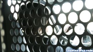 Lesbian babe facesitting during oral sex