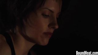 Brunette In The Woods Caught And Thrown In Bondage