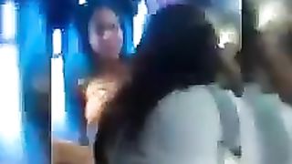 Lesbians and squirting in a party