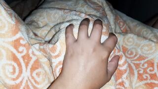 My girlfriend is afraid of thunderstorms and to calm her down I climbed under the blanket and...