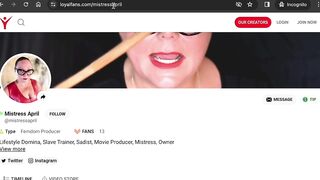 Dominatrix Mistress April - Lesbian slave competition