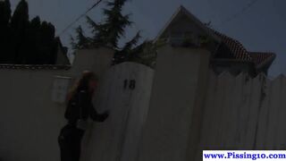 Pissing euro les soaking glambabes with pee