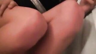 MILF fucks her young gf with a strapon