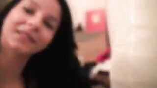 MILF fucks her young gf with a strapon