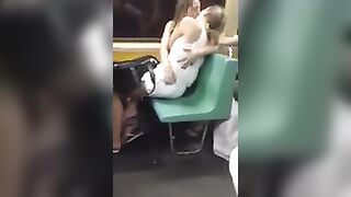 lesbian couple on the metro