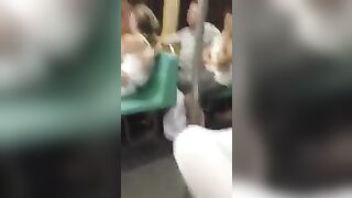 lesbian couple on the metro