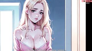 futa shemale on female stepsister - Blowjob on public beach full of people (3D/Hentai/Animate/ASMR)