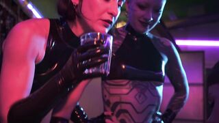 Latex Strapon Triple Domination with Mistress Ae, Mixstress Switch & Mushroom Sofi