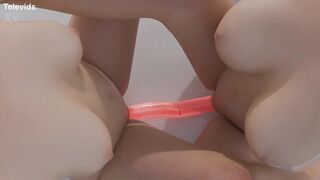 bestfriends having a good time after school - two ass one dildo