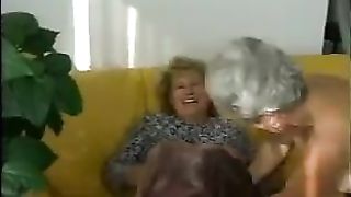 Three hairy grannies having fun