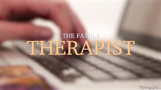 Family therapist plays with mom and stepdaughter