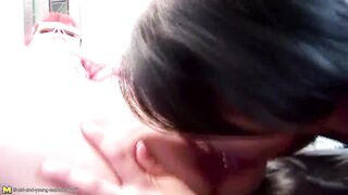 Grannies and moms at pissing groupie love