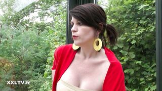 Anal sex in the garden of the house