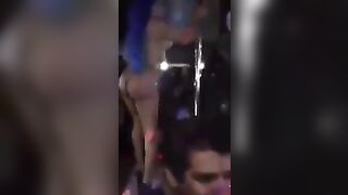 Latina stripper gets her pussy eaten on stage