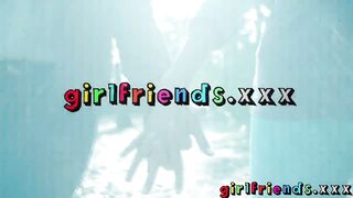 Girlfriends Slim shaved pussy eating lovers