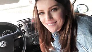 She gave her first blowjob in car