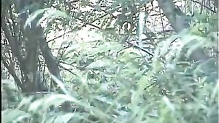 3 Ebony Lesbians kiss and fuck eachother with white dildo