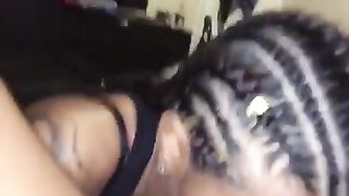 Eating chocolate pussy 