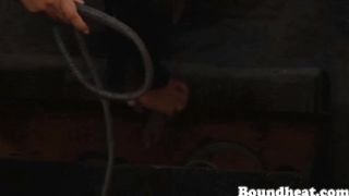 Two Ladies In Latex Whipping Tied Up Girl