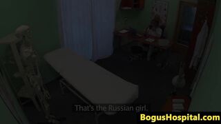 Nurse massaging patients big naturals