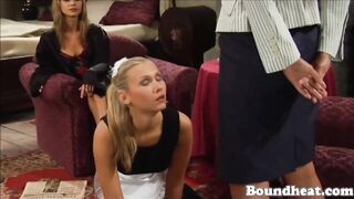Mistress Teaching Blonde Slave Some Hard Lessons