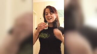 Girl drinks friend's pee