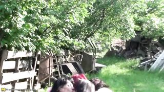 Mature lesbian super group sex with pissing