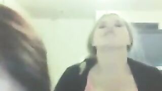 3 girls have fun on webcam