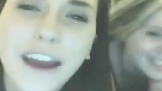 3 girls have fun on webcam