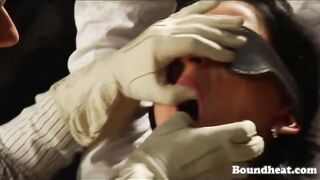 Lesbian girls with wet oily pussies seducing mistress