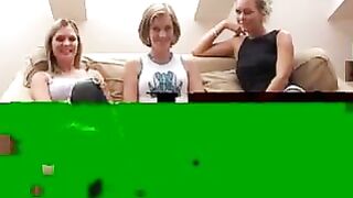 Lesbian Group Sex with Dildo