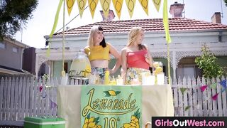 Hairy lesbian babe Marina licked by her friend Zelder