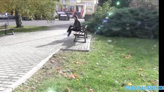 PublicAgent Sexy student creampied outdoors