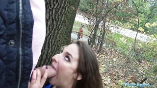Public Agent Amirah Adara Fucks a stranger while her BF waits