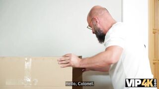VIP4K. Mom was fucked, StepDaughter masturbated and Dominant granny got Colonel's cumshot