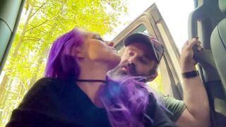 Hotwife snowballs cuckold hubby with used condom