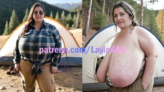 Really long natural tits