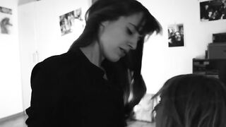 Passionate Lesbian Couple after a concert