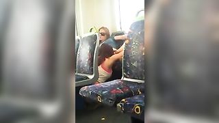 Licking pussy in bus.