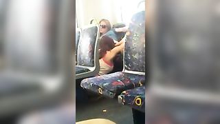 Licking pussy in bus.