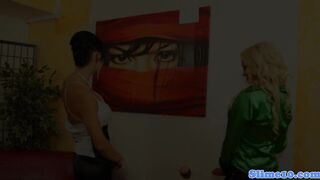 Gloryhole bukkakke lesbian strapon fucked