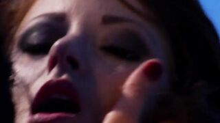 Sexy brunette loves it when blonde and redhead lick her