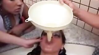 Lesbians piss femdom