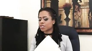 Black Lesbian Boss Interviewing Sexy Candidate