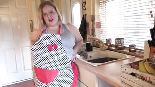 AuntJudysXXX - Your Busty BBW Wife Megan Sucks Your Cock in the Kitchen (POV)