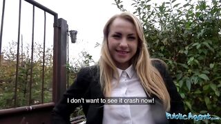 Public Agent - creamy pussy blonde office girl gets excited by risky outdoor sex with a big cock