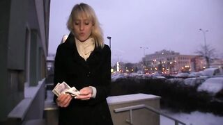 PublicAgent Blonde Laura's ass gets covered in my cum