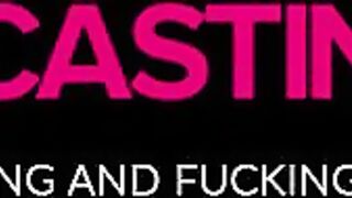 Young Aria casting with big cock anal fuck and eats cum